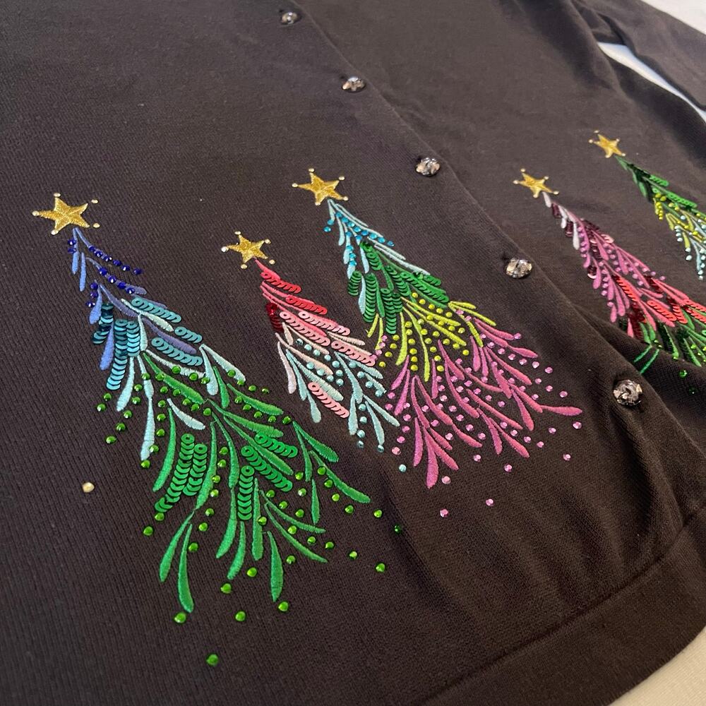 Quacker Factory by Jeanne Bice Women’s 
Christmas Embellished Cardigan Holiday